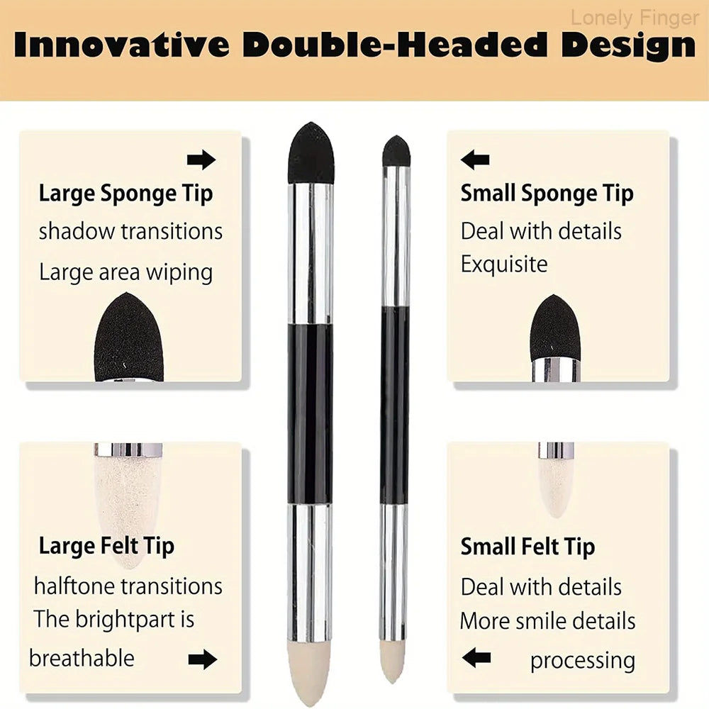 9pcs Blending Stumps, Blending Sponge Pens and Sandpaper, Washable & Reusable, Tortillions Paper Art Blenders for Student Artist Oasis Select