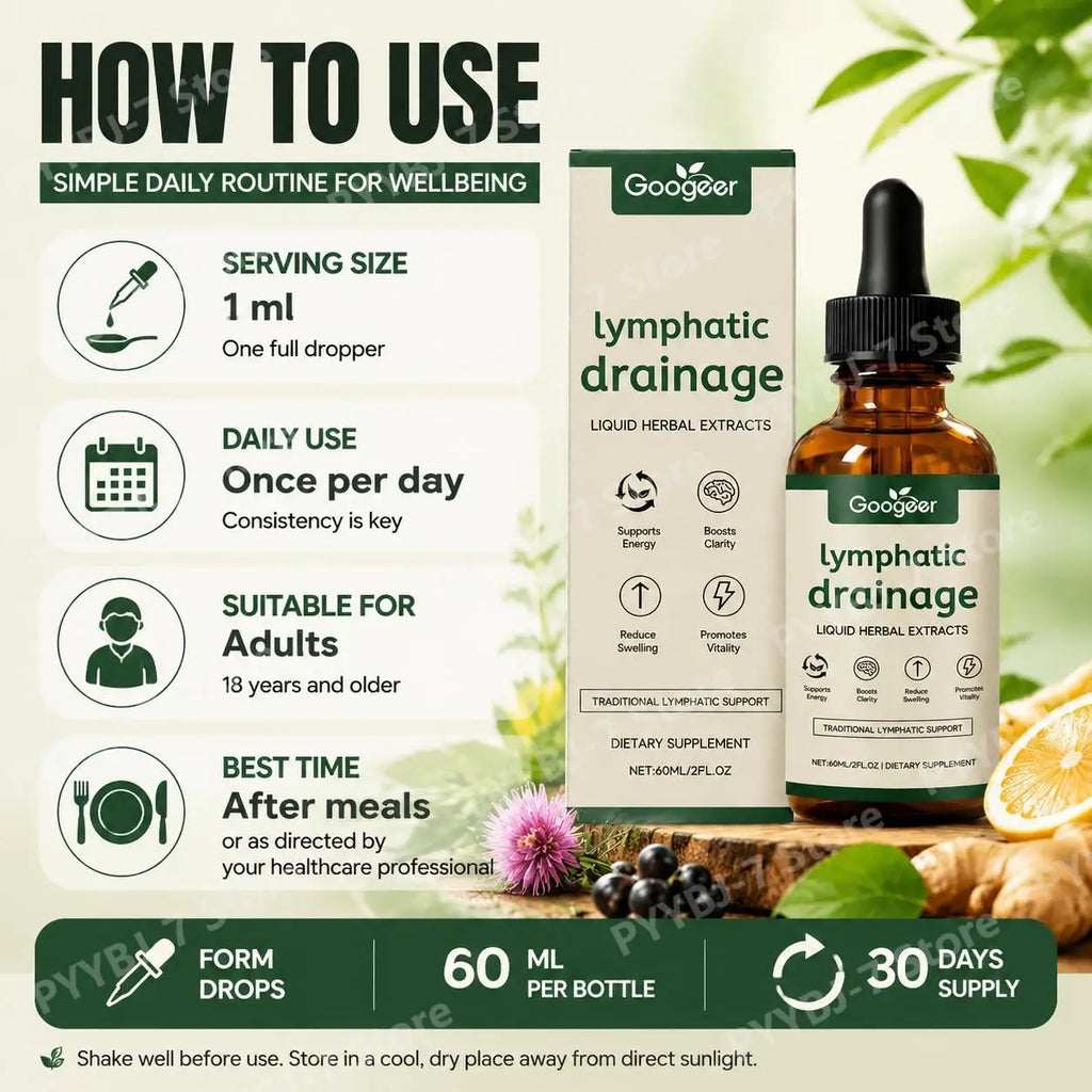 Lymphatic Support Herbal Drops – Red Clover & Botanical Blend Herbal Supplement Drops Oasis Select