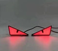 2pcs LED Devil's Eye License plate light Headlight For Car Motorcycl Universal Modified Decoration single light car Accessories Oasis Select Red