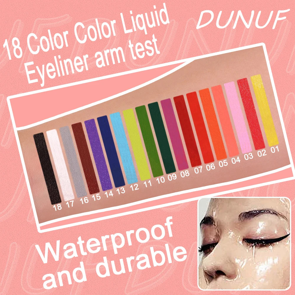 DUNUF 1 Pcs Waterproof Long-Wearing Liquid Eyeliner - Smudge-Resistant, Transfer-Proof, Perfect For Creating Dramatic Looks Oasis Select
