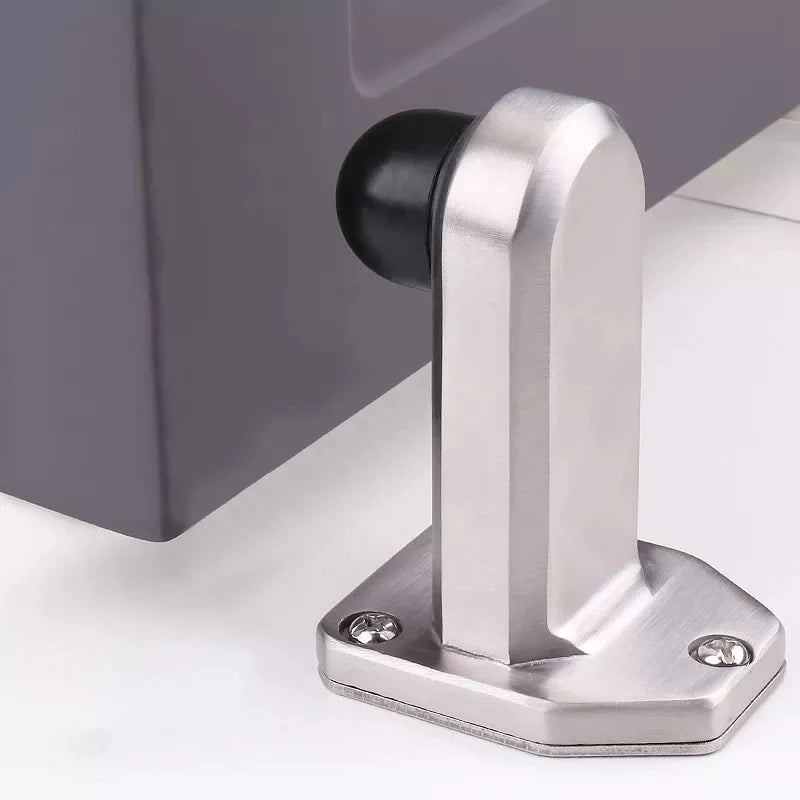 Heavy Duty Glass Door Stop with Solid Stainless Steel and Anti Collision Rubber Buffer to Protect Doors and Reduce Noise Oasis Select