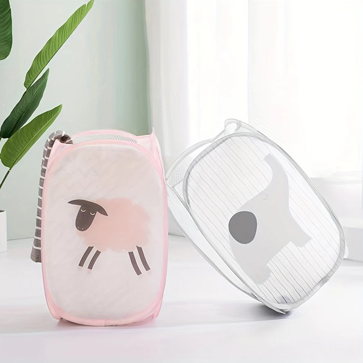 Cartoon Foldable Mesh Dirty Clothes Basket Oasis Select