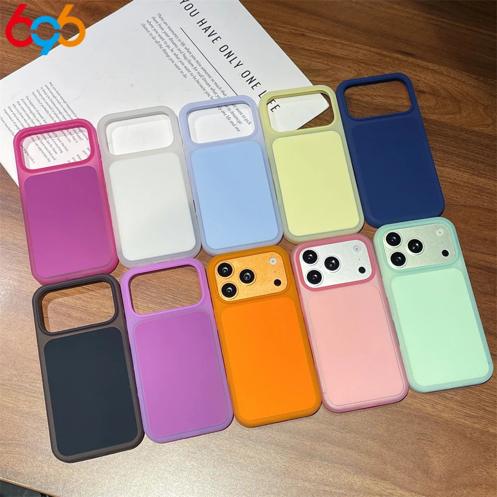 Men Women Phone Case For Iphone 17Promax 17 Pro 15/16Promax 16 15 Promax Original Candy Jelly Color Matte Shell Shockproof Cover Oasis Select