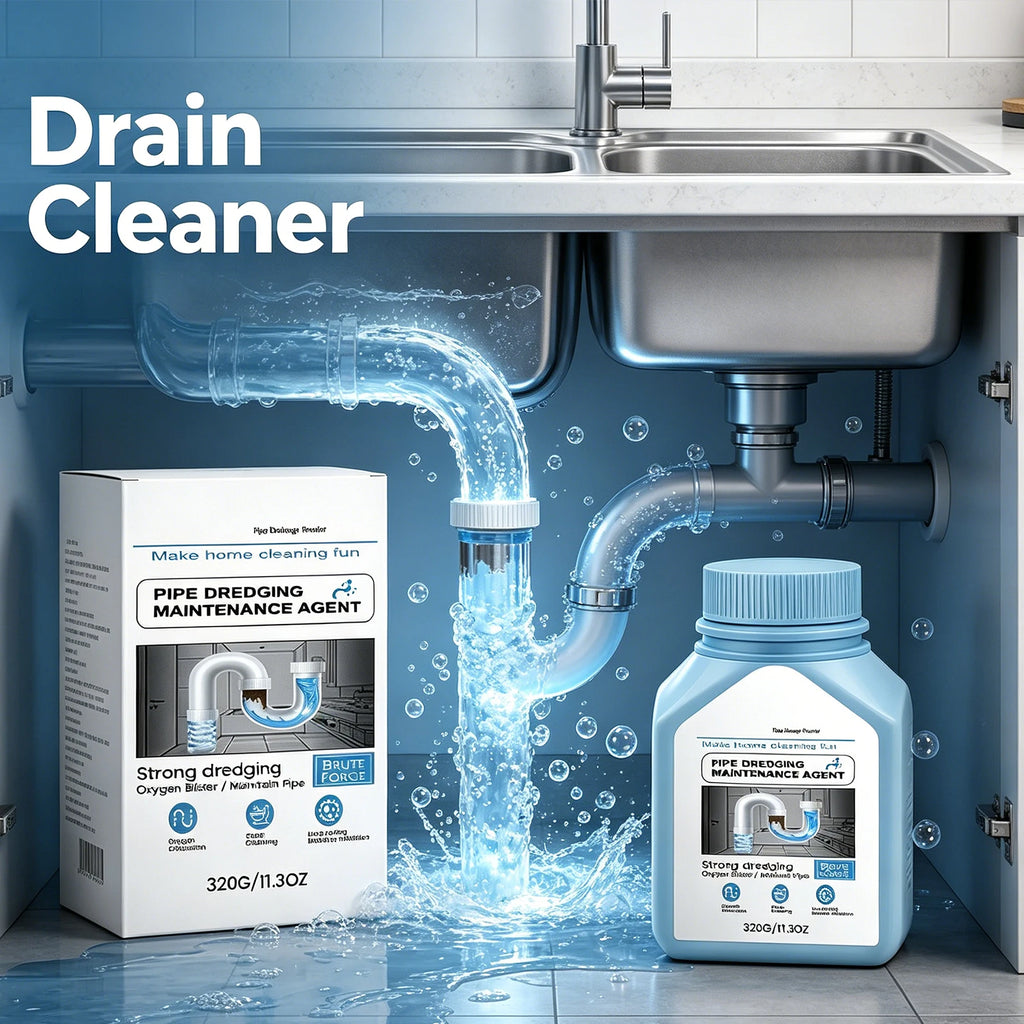 320g Drain Cleaner Kitchen Grease Hair Clog Remover Dissolve Organic Residue Odor Eliminator Gentle on Pipes Home Sink Cleaner Oasis Select