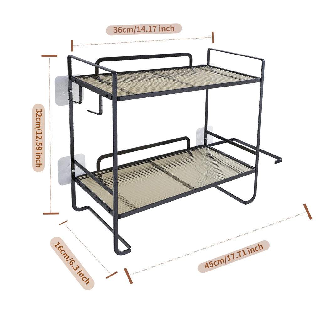 No punching toilet rack, bathroom toilet storage rack, tissue hanger, toilet rack above the water tank Oasis Select black