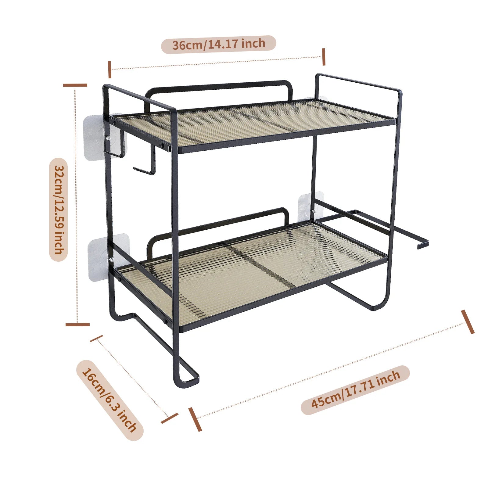 No punching toilet rack, bathroom toilet storage rack, tissue hanger, toilet rack above the water tank Oasis Select black