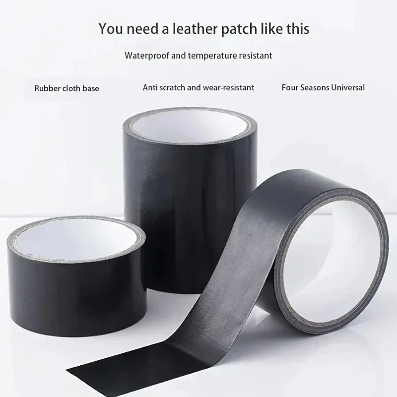 Black Leather Repair Tape – Adhesive Patch for Sofa & Car Seats