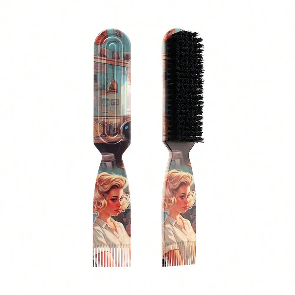 Retro Print Anti-Static Hair Comb – Men's Styling & Detangling Hair Styling Comb Oasis Select SS29-woman-02