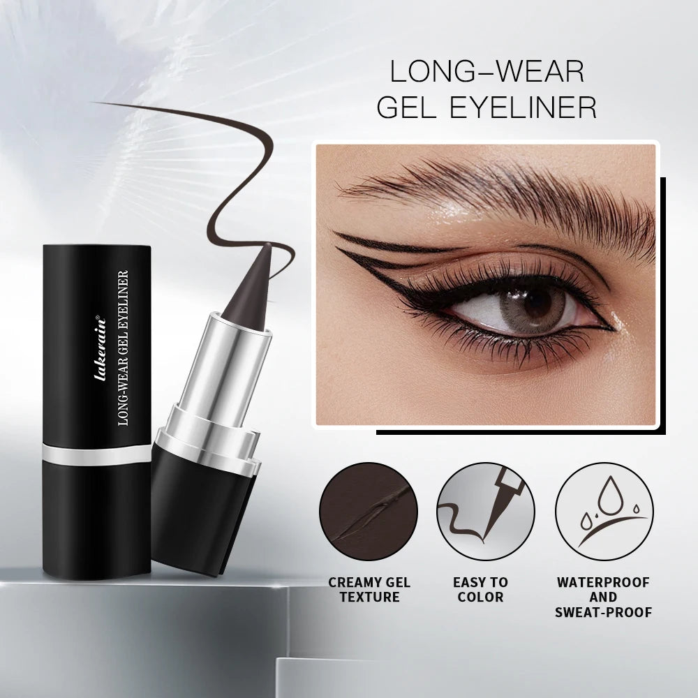 Eyeliner Creamy textureLong Lasting Waterproof Matte Black Silver Brown Eye Liner Pen Make Up For Women Cosmetic Oasis Select