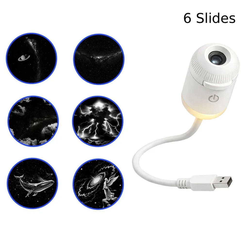 Dual Use For Galaxy Projector Night Light with Intelligent Timer Shutdown and 180 Degree Multi-Angle Projection Oasis Select 6 Slides