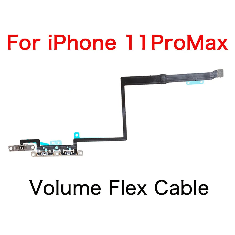 iPhone 11 Pro Max Power Volume Silent Flex Cable w/ Mic & LED