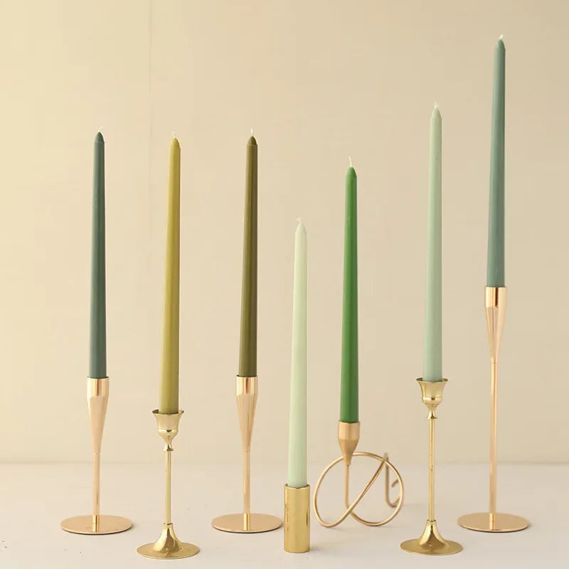30CM Long Pole Candle Romantic Wedding Candlelight Dinner Non-smoking Morandi Banquet Gradient Pole Wax Decoration Oasis Select