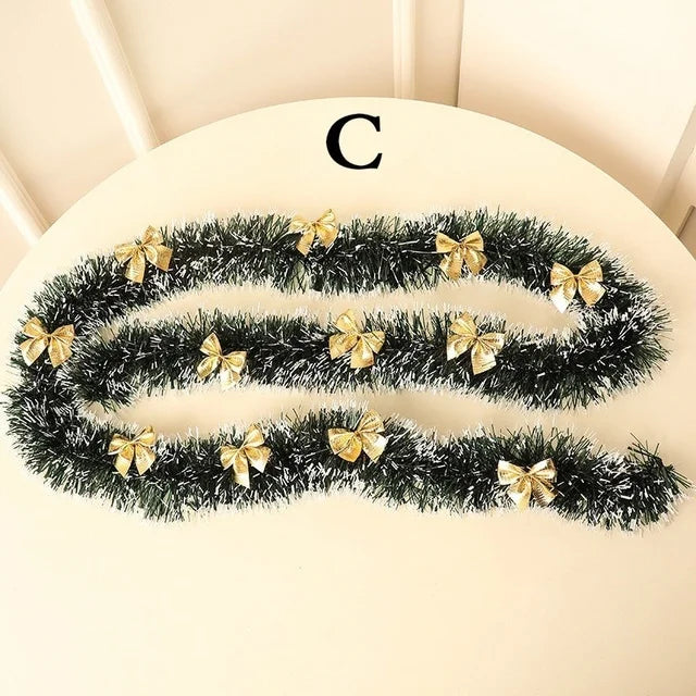 2M Christmas Ribbon Garland with Bows – Tree & Party Decor Christmas Ribbon Garland Oasis Select C