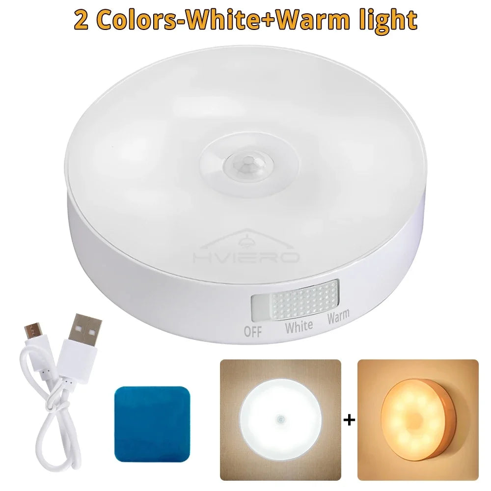 Wireless Motion Sensor Night Light – 8 LED Rechargeable Lamp