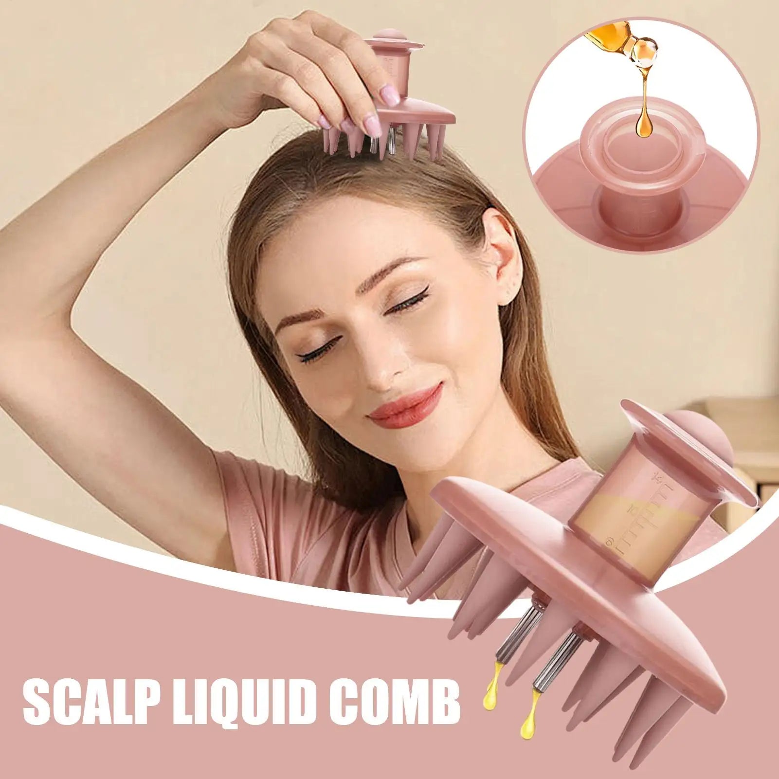 Head Massage Care Brush Multifunctional Silicone Scalp Applicator Hair Care Essential Oil Liquid Guid Comb Shampoo Dispense Oasis Select