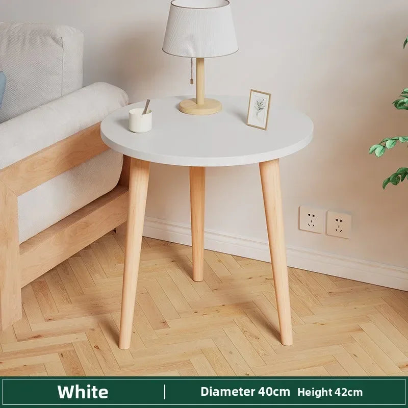 Multi-functional Nordic Small Round Table Coffee Sofa Side Balcony