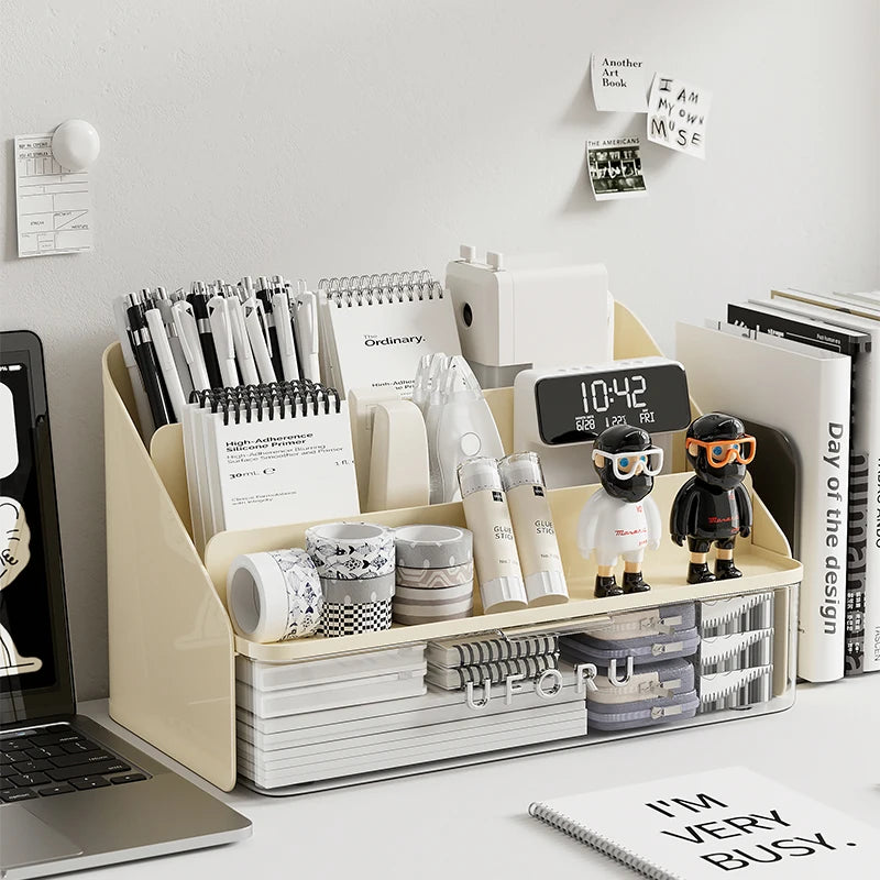 Desk organizer, student stationery drawer, home and office organizer with pen holder, multi-purpose storage box Oasis Select