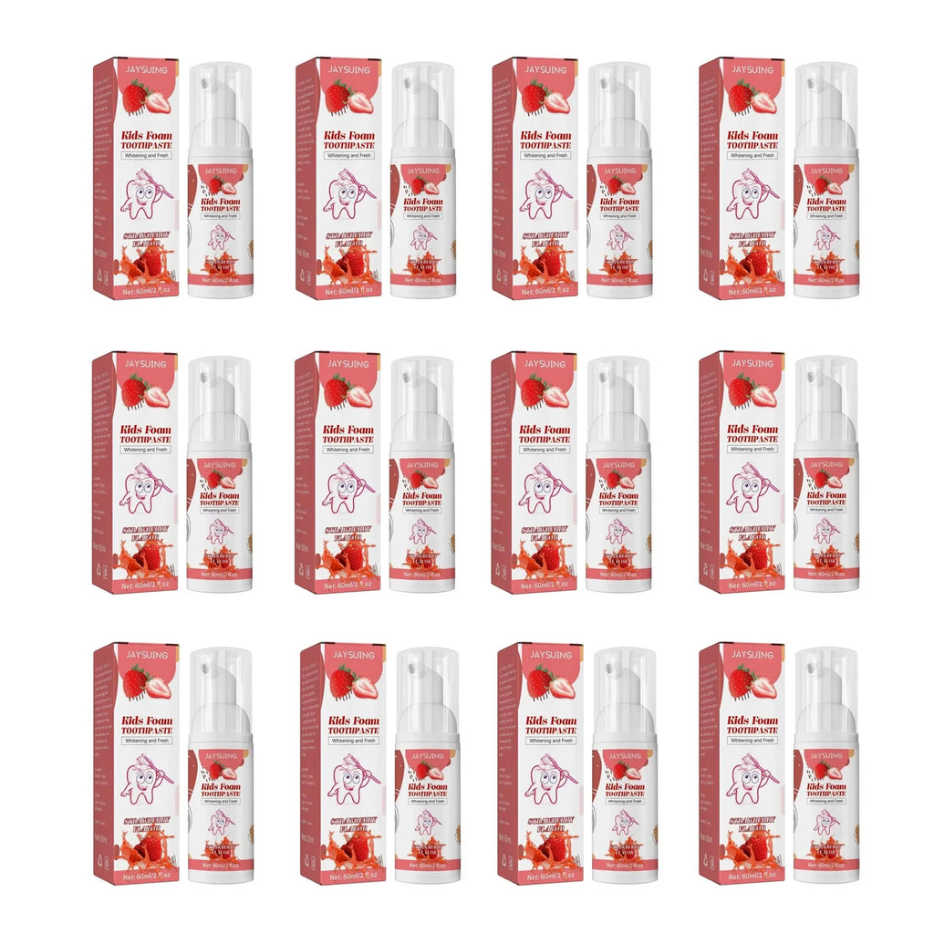 Kids Foam Toothpaste – Whitening, Stain Removal & Gum Care Kids Foam Toothpaste Oasis Select strawberryx12pcs