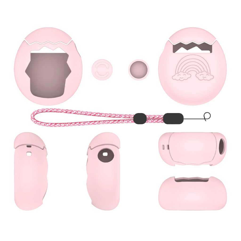 Silicone Cover with Thumb Grips & Lanyard Soft Silicone Case Silicone Full Cover Case for Tamagotchi Paradise Game Accessories Oasis Select Pink China Mainland