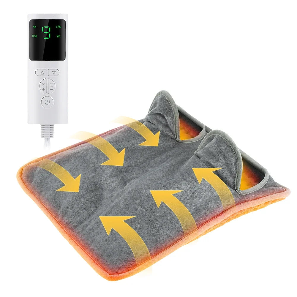 Electric Foot Warmer Pad – Washable Plush Mat, 9 Heat Settings
