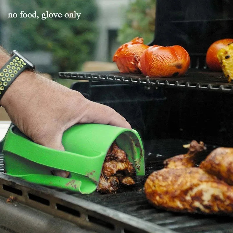 Silicone Non-Slip Heat Resistant Kitchen Gripper Glove Silicone Kitchen Gripper Oasis Select green