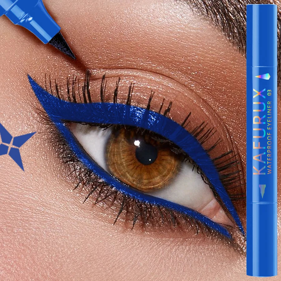 KAFURUX Star Stamp Eyeliner Pen – Waterproof, 3 Colors