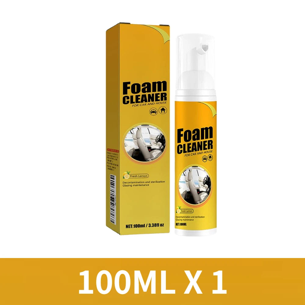30-100ML Multifunctional Foam Cleaner For Car Interior Instrument Panel Seat Steering Wheel Stain Removal Foam Cleaner Spray Oasis Select 100ML X 1
