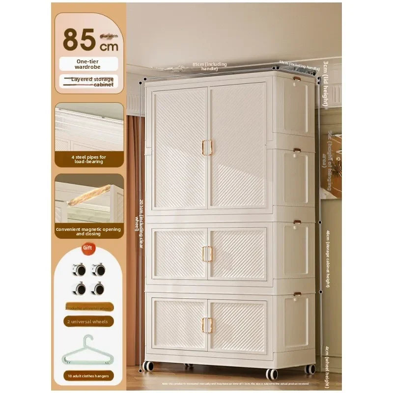 Multi-functional Wardrobe Baby Baby Storage Cabinet Children's Wardrobe Storage Box Organizing Box Household Snacks Toy Locker Oasis Select
