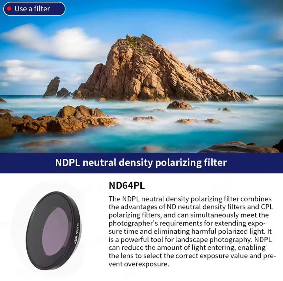 Insta360 GO Ultra Glass Filters – CPL, ND8–ND64, UV & Soft Black