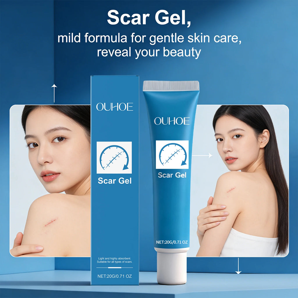 Ouhoe Scar Gel Scar Repair Cream Fade-Out Scald Scar Skin Wound Cream Stretch Marks Acne Marks Repair Gel Skin Care Products Oasis Select