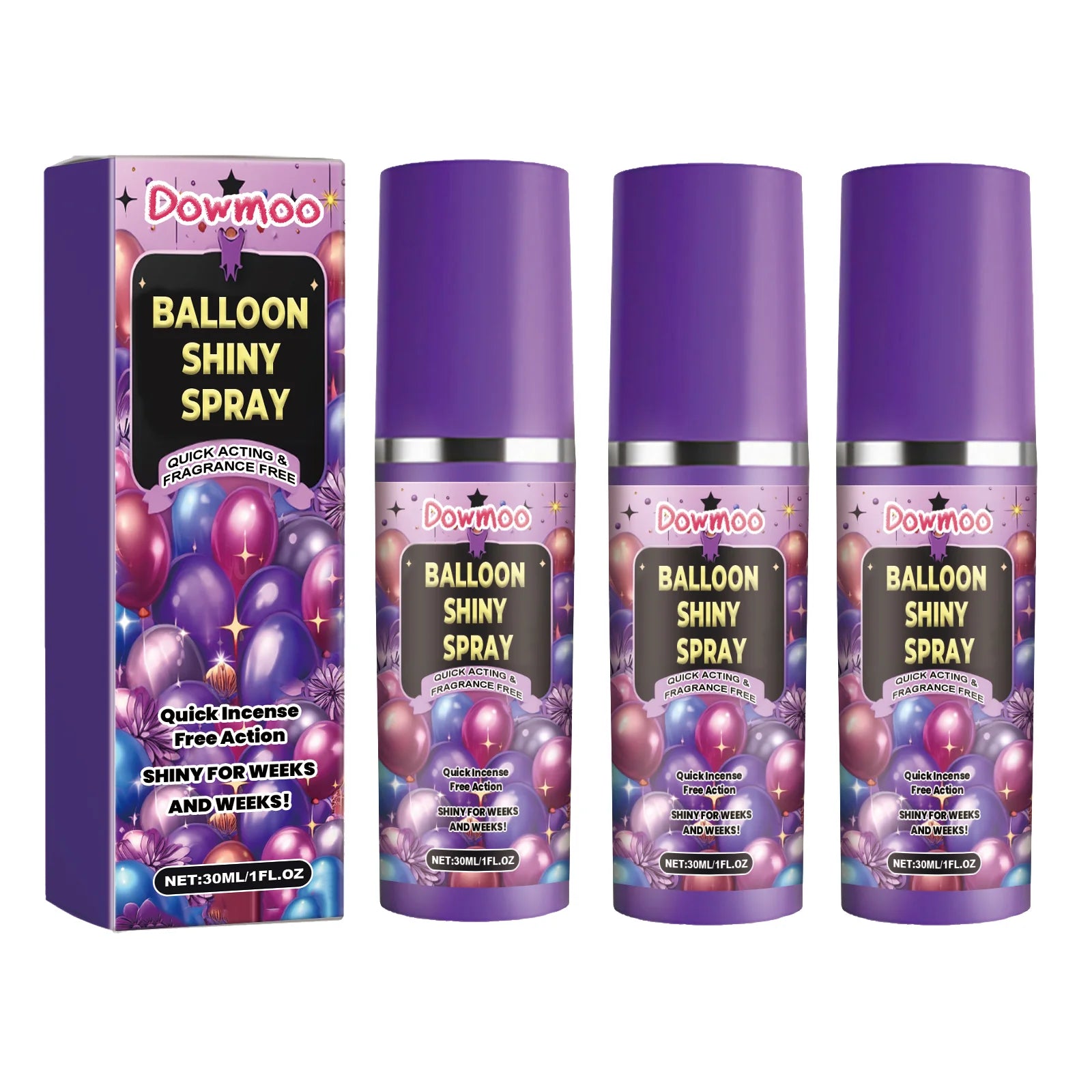 Balloon Shine Spray Gloss Enhancer Anti Oxidation Long Lasting Brightening Latex Balloon Party Decoration Quick Effect Oasis Select 90ml