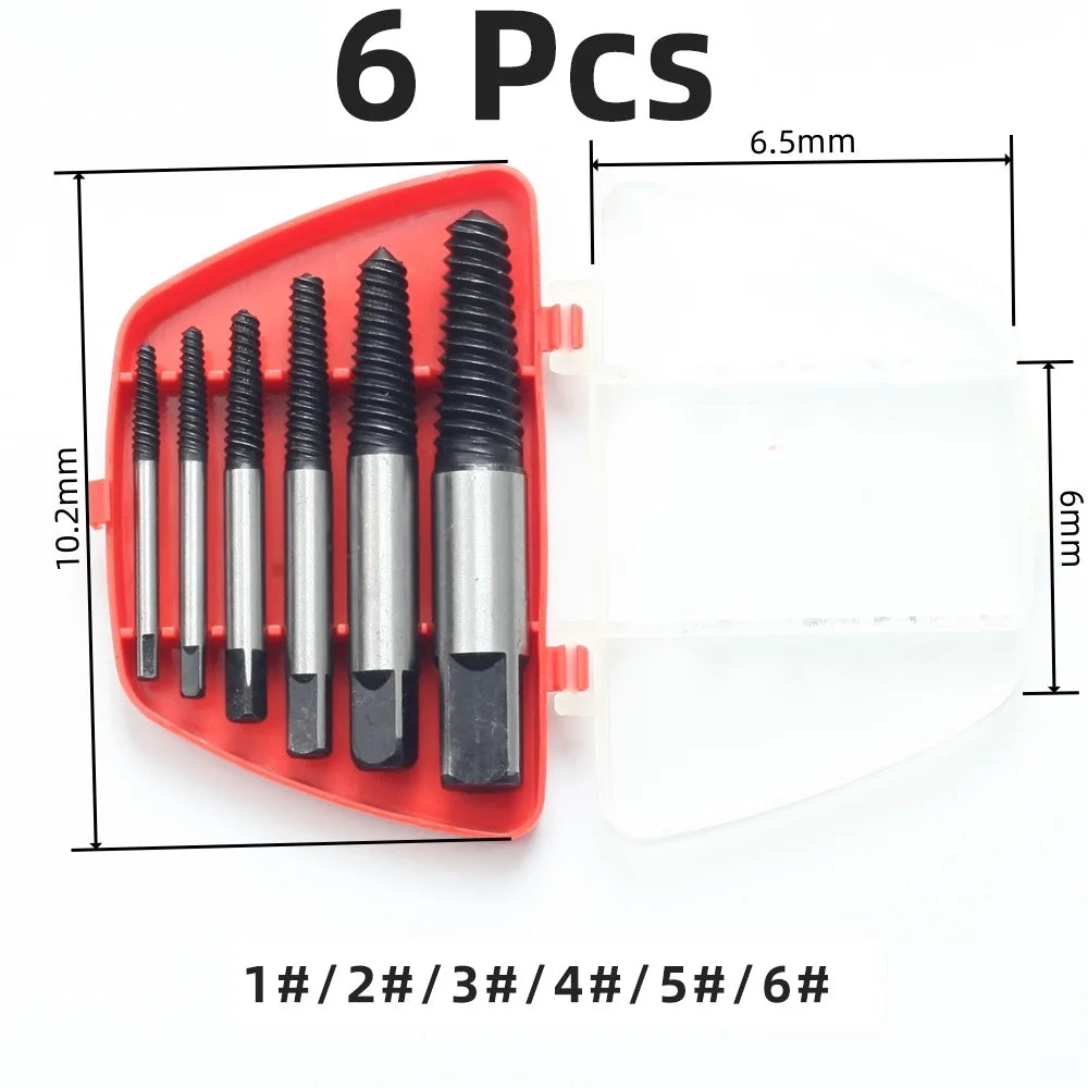 Broken Screw Extractor Drill Bits Set – 5/6/8 Pcs EasyOut Screw Extractor Set Oasis Select Extractor 6Pcs Box Square