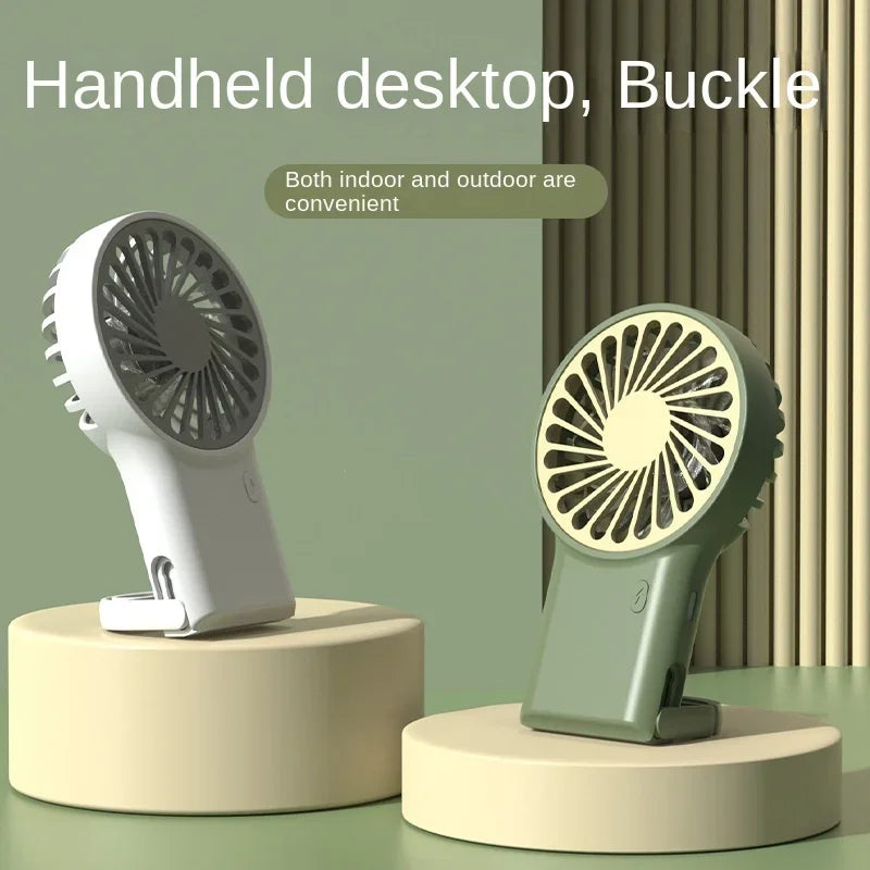 Electric Mini Fan 3 Wind Speed Portable Pocket Fan For Travel Indoor Outdoor Usb Desktop Rechargeable Handheld Fan with Hook Oasis Select