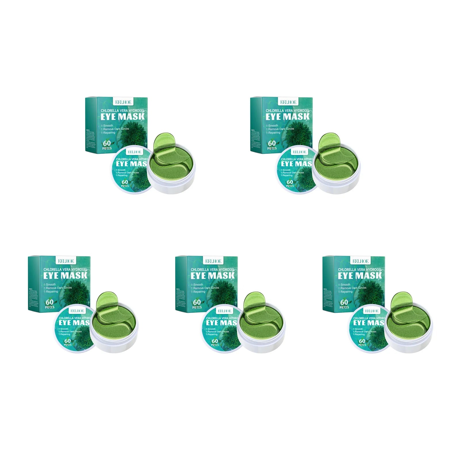 Seaweed Eye Mask Fade Dark Circles Eyes Bags Removal Firming Anti Puffiness Relieve Eye Fatigue Moisturizing Under Eye Patches Oasis Select 5 x 60Pcs Boxed