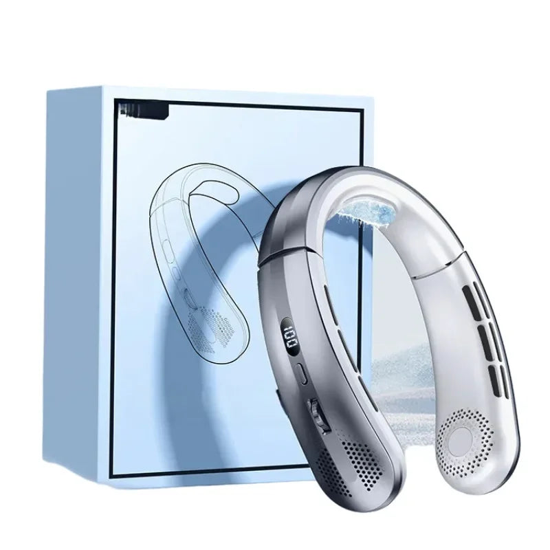 URGGU Bladeless Neck Fan – 100 Speeds, Digital Display