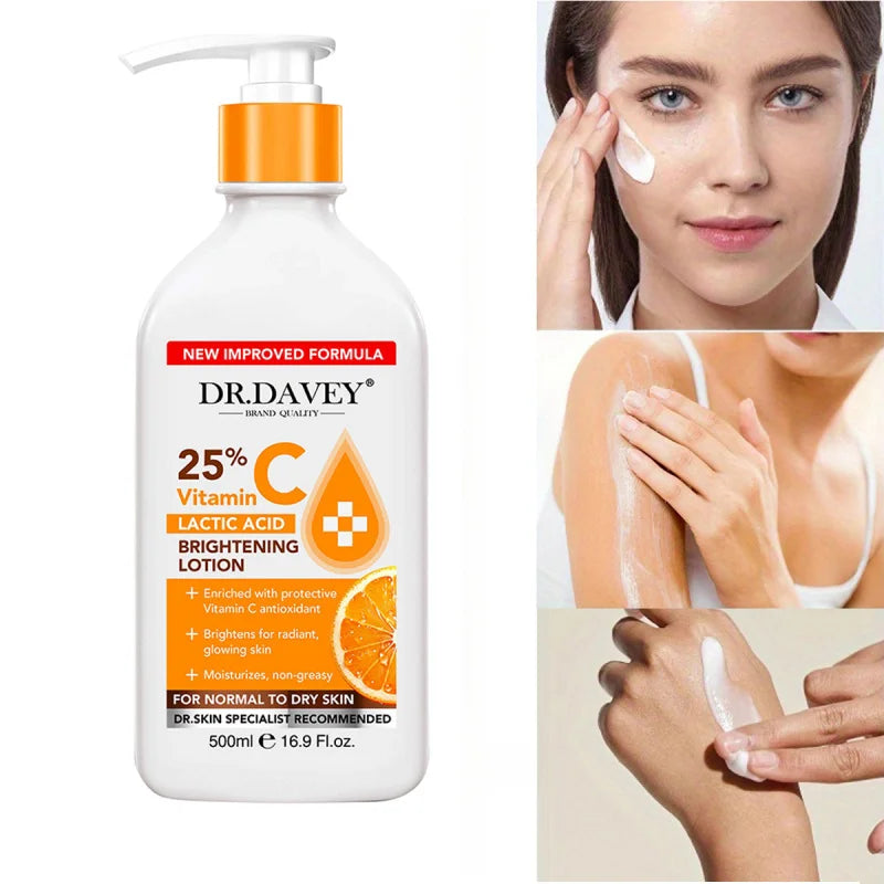 DR.DAVEY 500ml Vitamin C Body Lotion – Brightening & Moisturizing