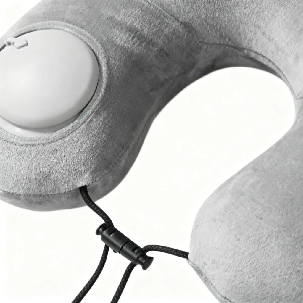 Travel Neck Pillow Inflatable U Shape Neck Support Pillow Plush Sleeper for Travel Sleeping Napping Bedroom Airplane Office Oasis Select