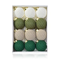 Boho Crochet Christmas Ball Ornaments – 12-Piece Yarn Set