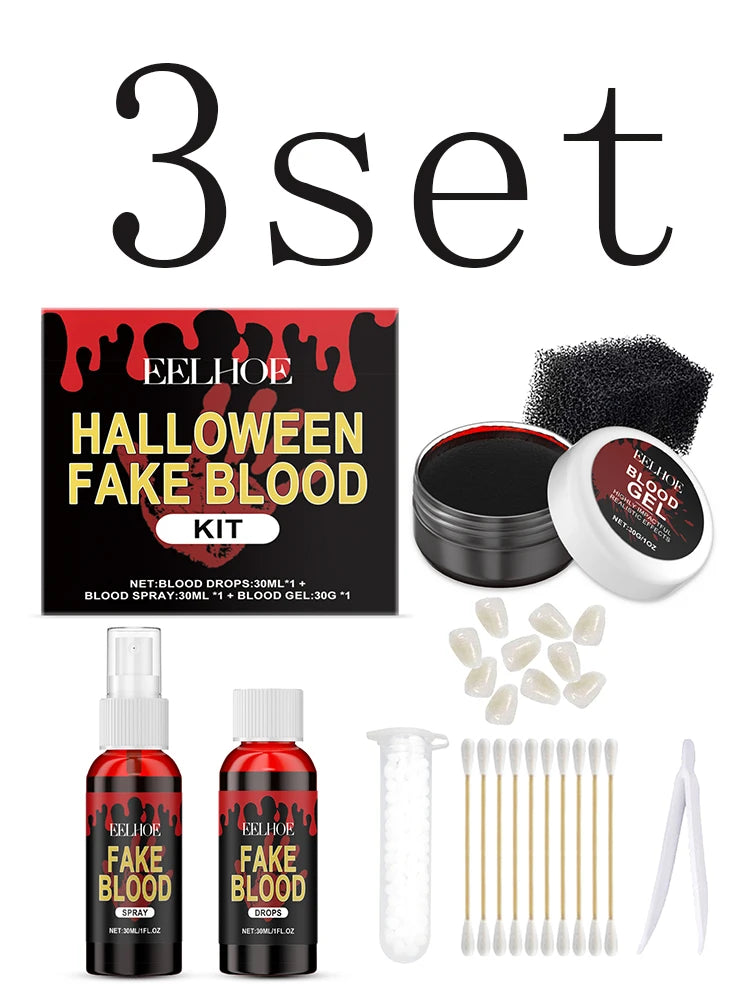 Halloween Fake Blood Set – Realistic SFX Body Paint Makeup
