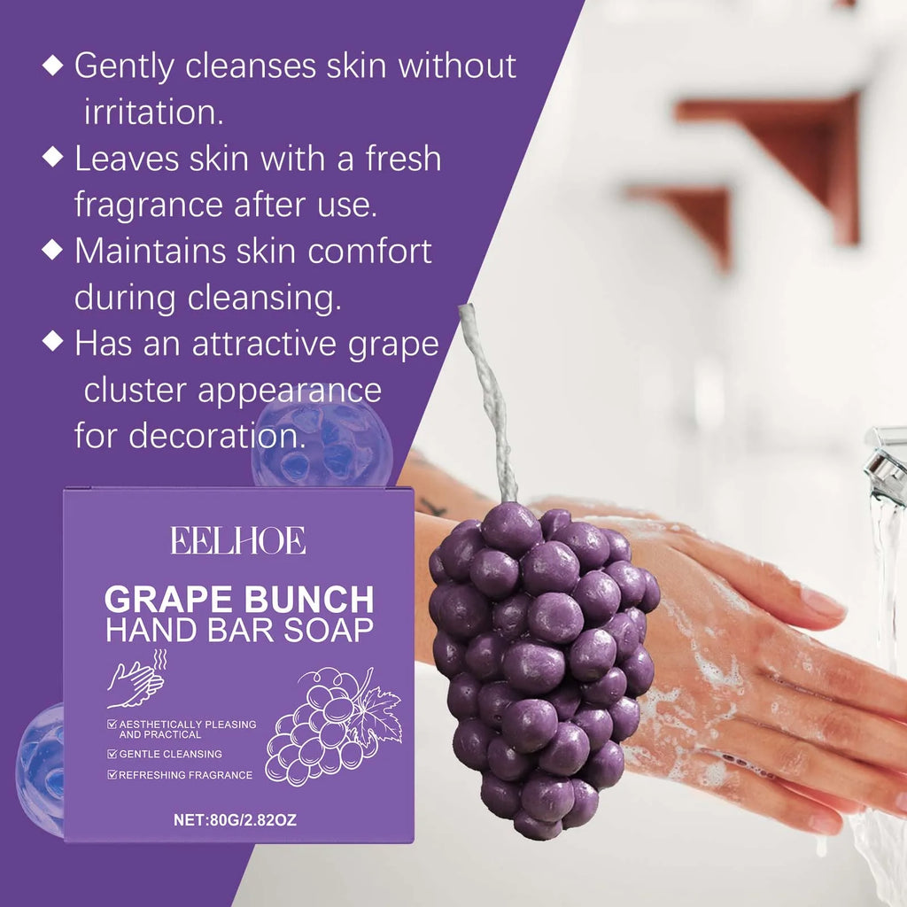 EELHOE Grape Bunch Handmade Soap Bar – Moisturizing & Decorative Handmade Bar Soap Oasis Select