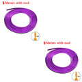 1/2pcs Universal Car Moulding Decoration Flexible Strips 5M Interior Auto Mouldings Car Cover Trim Dashboard Door Car-styling Oasis Select 2pcs-purple