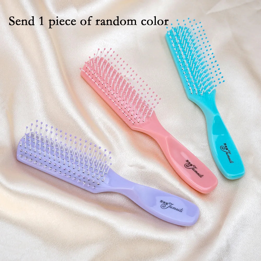 Pastel Detangling Hair Brush – Soft Nylon Bristles, 3 Colors Detangling Hair Brush Oasis Select J114-jumeili-02