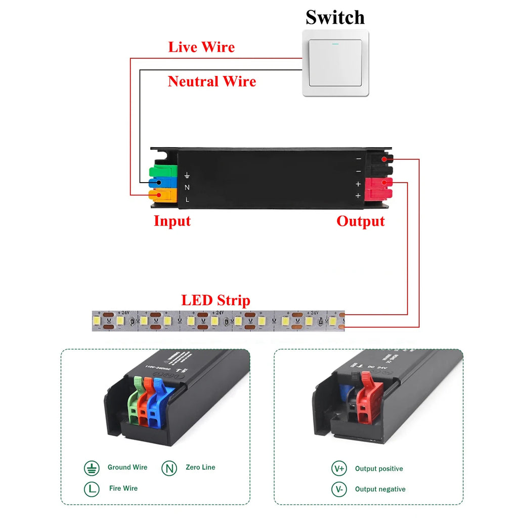 LED Power Supply 12V 24V Transformer AC 220V TO DC 12V 24V Power Supply 60W 100W 200W 300W 400W LED Driver For LED Lights Lamp Oasis Select