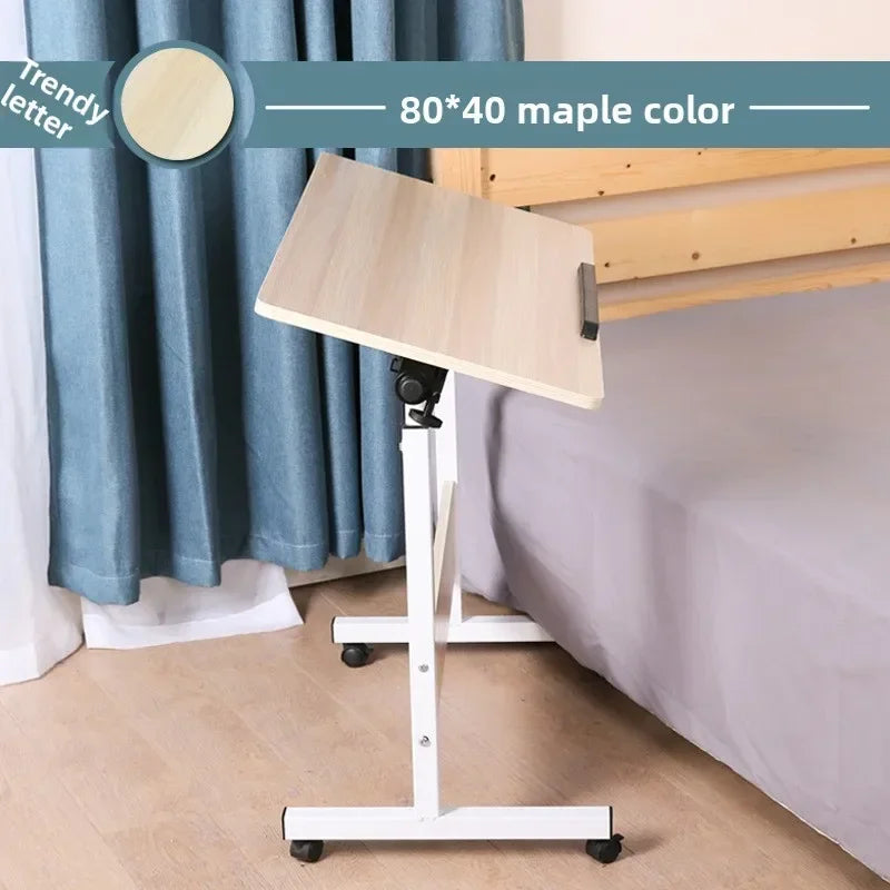 Computer desk Lazy table Desktop household bed Desk Simple small table Simple folding table Removable bedside table Durable Oasis Select Maple 80x40