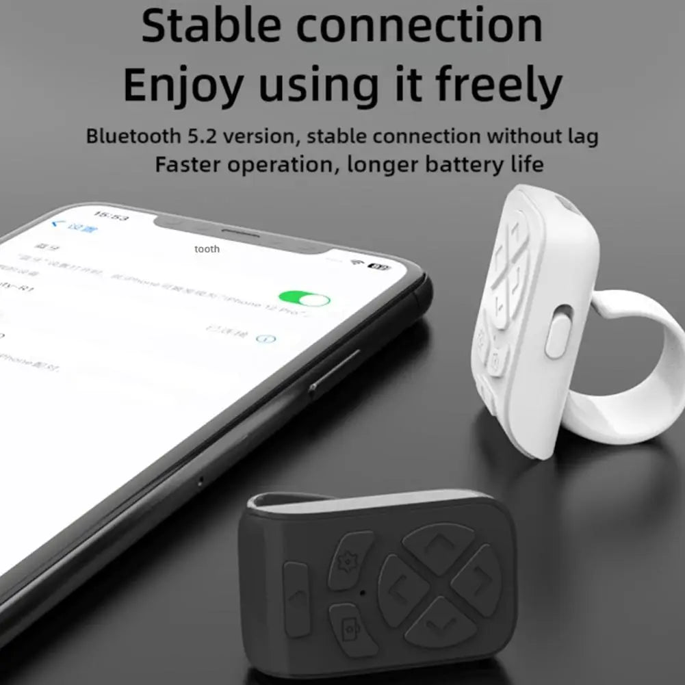 Bluetooth Finger Ring Remote – Selfie & Page Turner Controller