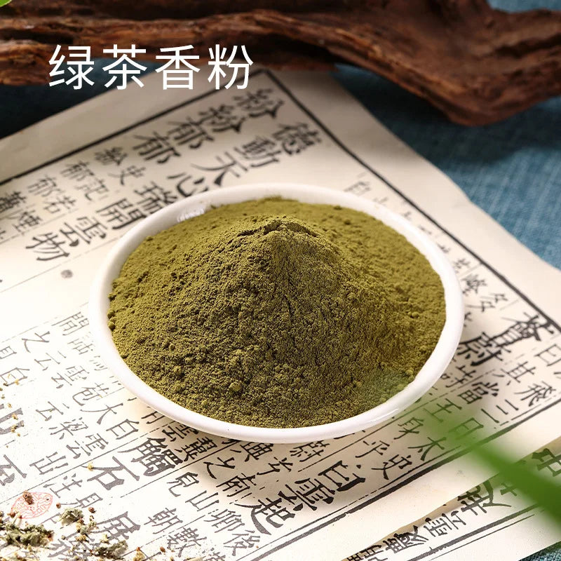200g Natural Flower Incense Powder Lavender Rose Green Tea Cedar Myrrh Sandalwood Incense Seal Powdered Fragrant Material Oasis Select green tea 200g