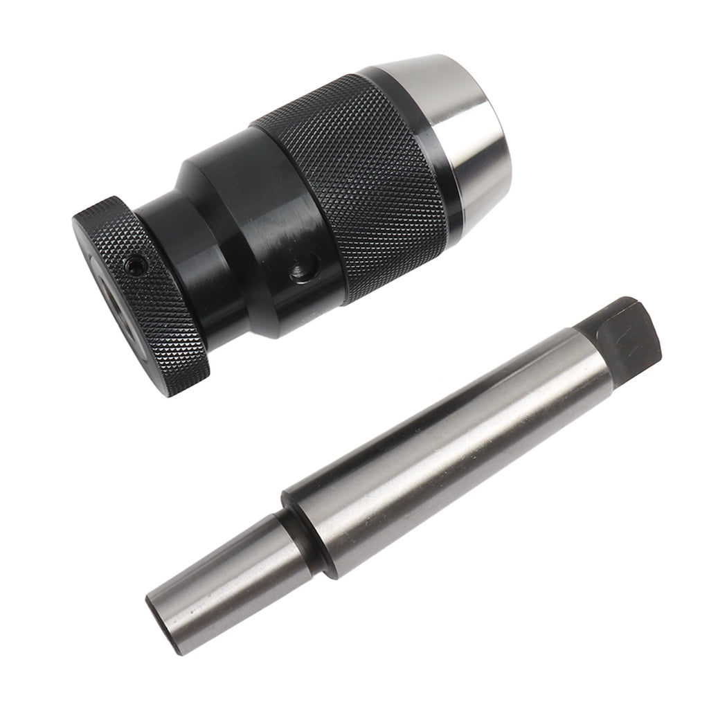 Keyless Lathe Drill Chuck 1-16mm Capacity 45# Steel Self Tighten Keyless Lathe Drill Chuck with MT3-B18 Taper Arbor Oasis Select