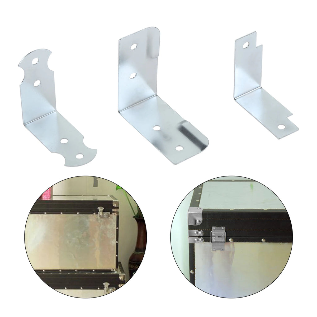 4Pcs Flight Case Corner Protector Guard Bracket Edge Corner for Industrial Equipment Aluminum Box Flight Case Corner Protectors Oasis Select