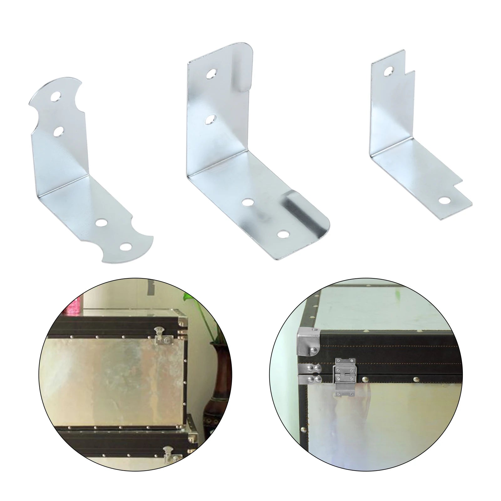 4Pcs Flight Case Corner Protector Guard Bracket Edge Corner for Industrial Equipment Aluminum Box Flight Case Corner Protectors Oasis Select