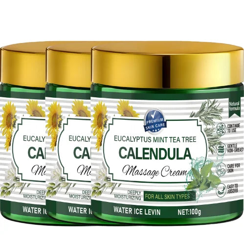 Eucalyptus Mint Tea Tree Calendula Massage Cream with Retinol & Niacinamide - Soothing Body Care Oasis Select Ivory 100g